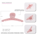 Pink rhinestone shark hair claw clip made of acrylic, size 12.5cm by 4.5cm - Pink