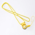 Durable yellow nylon neck lanyard with quick-release plastic buckle and metal hook - Round Rope Lanyard (Yellow)