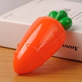 Carrot-shaped orange plastic candy box for Easter treats and small gift storage - Bright Yellow