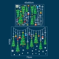 Kerstboom muursticker met 45x60cm vel en afgewerkte afmetingen van 75x60cm groot - 45*60cm