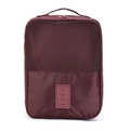 Bolsa de viaje para zapatos color burdeos con doble capa y malla superior transpirable - Burdeos