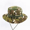 Outdoor-Boonie-Hut für Kinder mit Camouflage-Muster und verstellbarem Kinnriemen - Kindergröße (54-56cm) / CP-Tarnung
