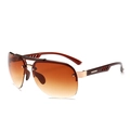 Herren-Pilotenbrille mit braunem Farbverlauf und goldenen Metallakzenten am Rahmen - Verlauf Tee