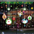 Christmas window decals with Santa Claus reindeer and snowman for holiday home decoration - Penguin and Animal Hangings / 45*60 6256