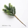 Rama de pino artificial para Navidad, agujas verdes 36x14cm para arreglos florales - Rama de agujas de pino pequeña de dos tonos (individual)