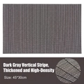 Set de table en PVC gris foncé avec rayures verticales et texture épaisse thermorésistante - 45*30CM/Rayures Verticales Épaissies / gris foncé