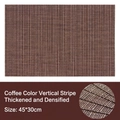 Set de table en PVC marron rayé épais et résistant à la chaleur 45x30cm - 45*30CM/Rayures Verticales Épaissies / café