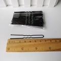 Lot d'épingles à cheveux en métal noir en U de 6 cm avec règle de mesure - Épingle en U épaissie / 7cm (50 Pièces/Paquet) / Noir