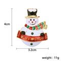 Christmas snowman brooch with enamel details and Let It Snow banner on white background - Banner Snowman