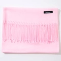 Pink cashmere feel scarf for women with elegant tassels and soft warming texture - Bright Pink