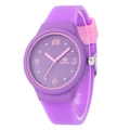 Reloj de cuarzo púrpura de moda con correa de silicona para mujeres y estudiantes - Morado