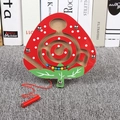 Strawberry wooden magnetic maze toy with colorful beads and stylus for kids - Strawberry