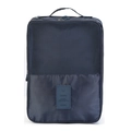 Bolsa de viaje para zapatos azul oscuro de doble capa con malla y asa superior - Azul Marino