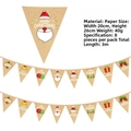Dettagli di ghirlande natalizie in carta vintage con Babbo Natale e campane decorative - 8 Pezzi/Confezione (HLSDLQ18-015)