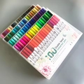 100 colors dual tip markers set in organized storage box for art and drawing - 100 Colors White Barrel Dual Tip PP Box