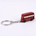 Llavero de autobús rojo 3D de Londres con diseño I Love London y bandera británica - Estilo Autobús Rojo