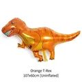 Ballon en aluminium dinosaure Tyrannosaurus Rex orange 107x60cm pour décoration - T-Rex Jaune (HY#18CKT)