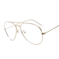 Montatura per occhiali da aviatore dorati con lenti anti-luce blu da donna - Lente Chiara / Oro