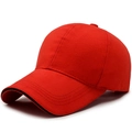 Gorra de béisbol roja con detalle de visera sándwich negra y diseño ajustable - Ajustable / Rojo