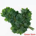Artificial banyan branch with 42 waterproof green leaves in a 12-piece bundle pack - Glue-coated Banyan with Green Stem