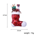 Christmas stocking brooch with nutcracker soldier and snow pattern detail, 4.7cm height - Magic Christmas Boot