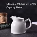 Lattiera bianca in ceramica da 100ml con manico per schiuma di caffè e salse - Tazza da Latte da 100ml