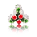 Détail de perle émaillée houx et feuilles vertes pour bracelets de Noël DIY - Feuilles de Houx Vertes