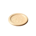 Japanese round black walnut wood coaster with waterproof water droplets surface - Beech Wood Varnish Single Coaster