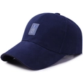 Navy blue cotton twill baseball cap with a square GOLF patch and golfer silhouette - Navy Blue