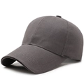 Gorra de béisbol clásica gris carbón en sarga de algodón con diseño de seis paneles - Ajustable / Gris