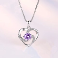 Ciondolo Singolo (diamante Viola) / Set Collana (pendente + Catena)