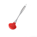 304 stainless steel and red silicone soup ladle with hollow heat-resistant handle - Red Soup Spoon