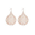 Modische hohle florale Tropfenohrringe in Roségold mit böhmischem Retro-Stil - Roségold