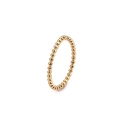 Minimalist beaded gold titanium steel ring with a polished spherical textured finish - US 6 / Gold (KR49215-K)