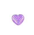 Cabochon in resina viola a cuore con trama a scaglie di pesce per gioielli fai-da-te - Cuore 16mm / Viola Iridescente (4)