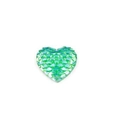 Cabochon a cuore da 16mm in resina verde iridescente con squame di sirena flatback - Cuore 16mm / Verde Iridescente (3)