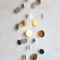 Glittery gold and silver circle garland for birthday party and wedding wall decor - 1.5m Gold Silver Circle Garland