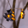 Guirnalda de luces LED con forma de árbol de Navidad y cálida textura de madera natural - Guirnalda Árbol de Navidad