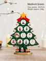 Medium green DIY wooden Christmas tree tabletop decor with miniature festive ornaments - Medium / Green