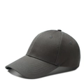 Classic dark grey cotton baseball cap with six-panel design and ventilation eyelets - One Size(56-58cm) / Dark Gray