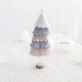 Albero di Natale in feltro decorazione da tavola, ornamento festivo con base in legno - Stile di Natale 4