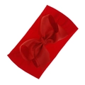 Elastisches Nylon-Stirnband für Babys mit einer übergroßen leuchtend roten Schleife - Rot