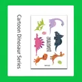 Tatuaggi temporanei impermeabili con motivi colorati di dinosauri per bambini - Set di Dinosauri a Fumetti Colorati (WK-020)