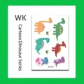 Adesivi per tatuaggi temporanei impermeabili per bambini con dinosauri colorati - Parco dei Dinosauri Colorati (WK-024)