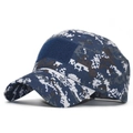 Detail of blue digital camouflage tactical baseball cap with front velcro patch area - Adjustable / Digital Blue Camo(13)