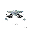 Iridescent facial rhinestone sticker set for forehead and eyes decoration, model YT-05 - YT-05