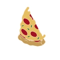 Spilla creativa a fetta di pizza smaltata con formaggio giallo e peperoncino - Pizza