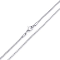 Collana a catena popcorn in acciaio inossidabile 304 argento lucido con chiusura a moschettone - Colore Acciaio (KN80096-Z)