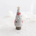 Albero di Natale in feltro decorazione da tavola, mini albero grigio con base in legno e stella, 21cm. - Stile Natalizio 6