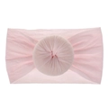 Dettaglio della fascia elastica rosa chiaro per neonati con nodo a ciambella morbido - Rosa Chiaro